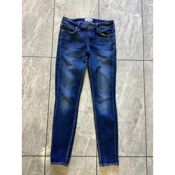 Paige Verdugo Crop Mid Rise Jeans Dark Wash 27 - Picture 1 of 7
